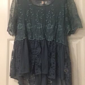 Green Free People Blouse